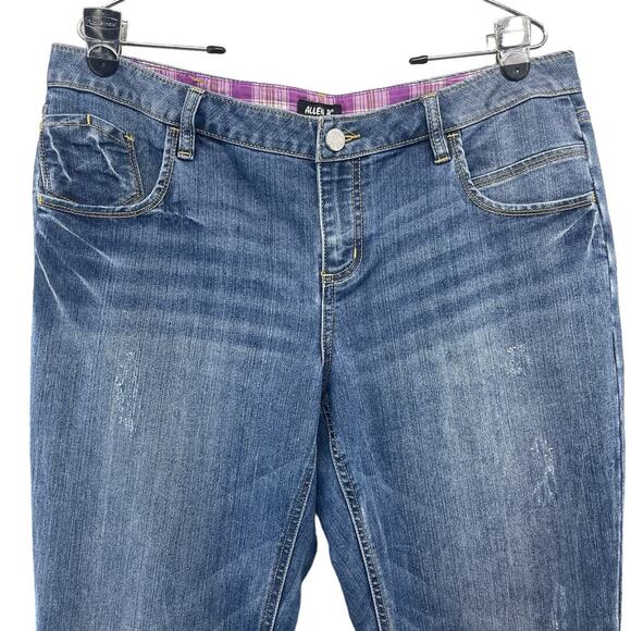 Allen B Schwartz Mid-Rise Straight Leg Jeans Blue Denim Women Size 16 Vintage - Picture 3 of 7